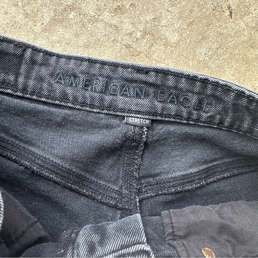 American Eagle Shorts Womens 4 Highest Rise 90s Boyfriend Black Jean Denim - Picture 3 of 8